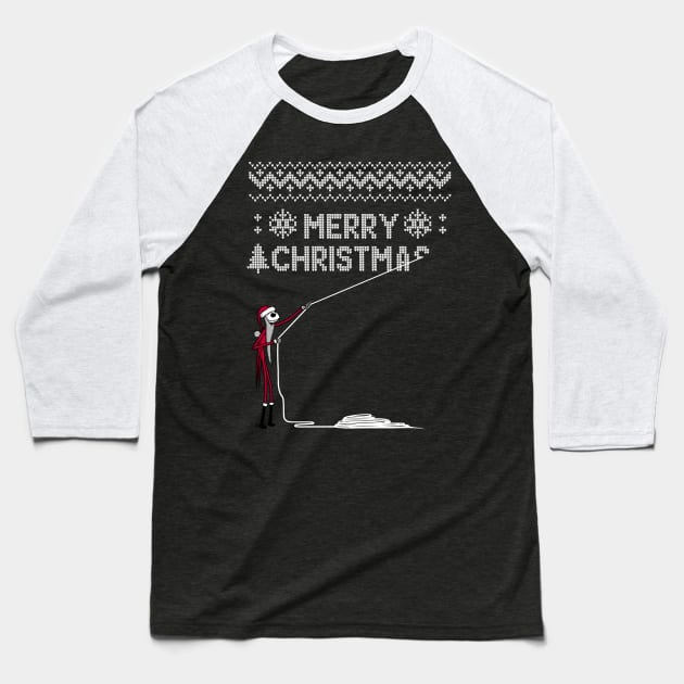 Stealing Xmas! 2.0 - Ugly Christmas Sweater Baseball T-Shirt by Raffiti